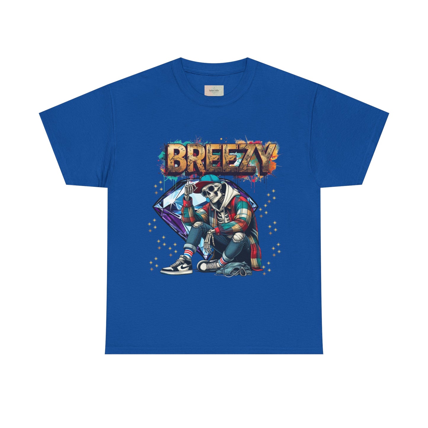 Urban Art Unisex Tee - 'BREEZY' Graphic, Hip-Hop Fashion, Streetwear Style, Casual Attire, Gift for Teens, Festival Outfit