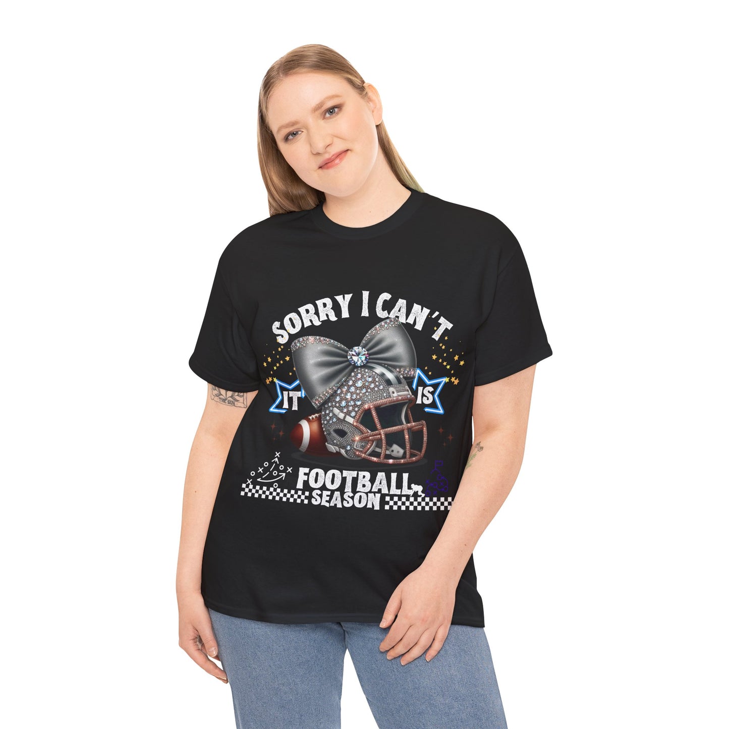 Football Season Bling Tee, Funny Football T-Shirt, Fall Sports Shirt, Unisex Graphic Tee, Gift for Sports Fans