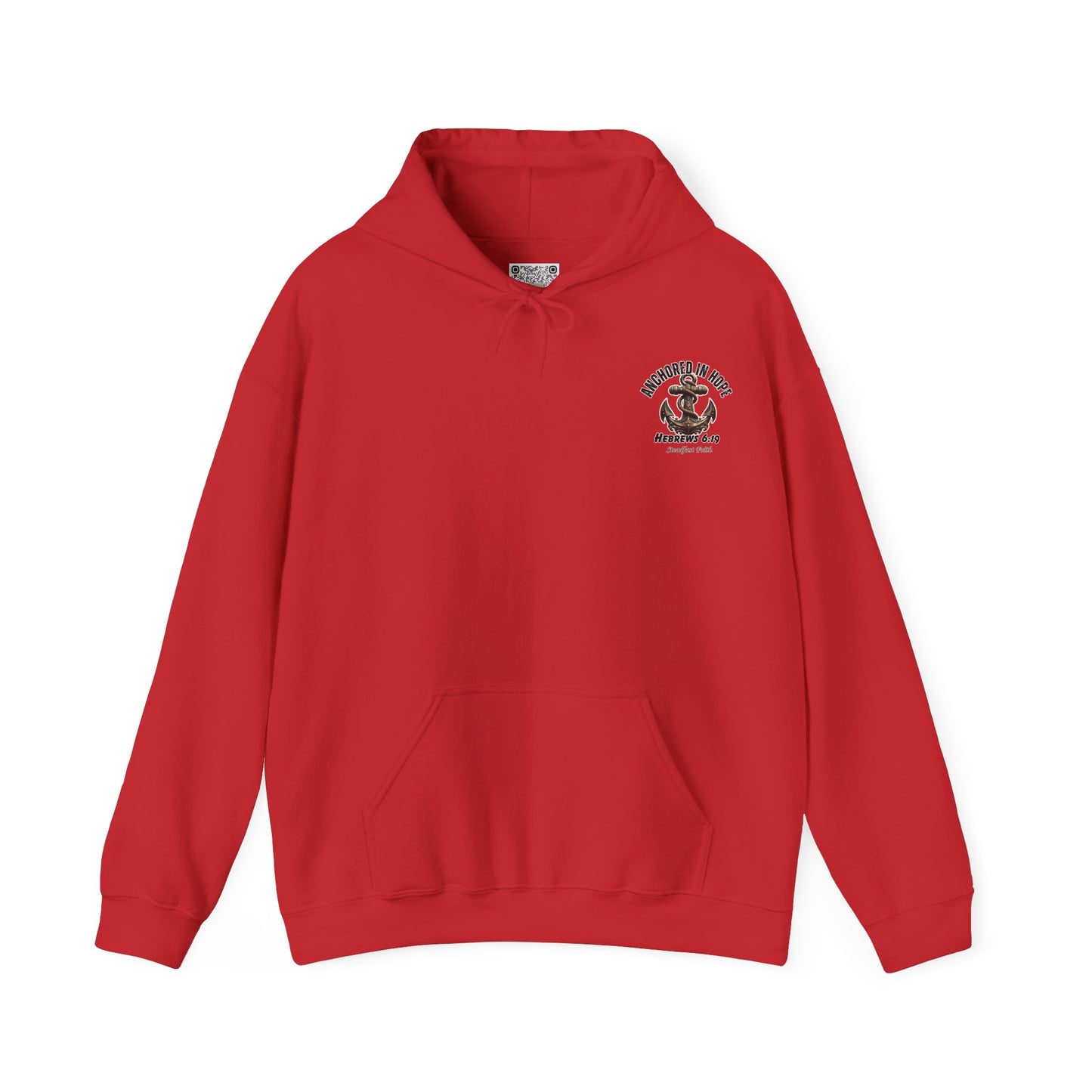 Anchored in Hope Hoodie – Hebrews 6:19 Christian Sweatshirt, Faith Anchor Design, Inspirational Unisex Hoodie for Everyday Strength