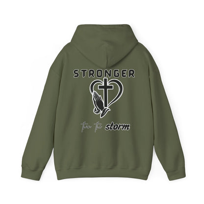 Stronger Than the Storm Hoodie – Faith-Inspired Unisex Pullover, Christian Hoodie with Motivational Quote, Spiritual Gift, Everyday Comfort Wear