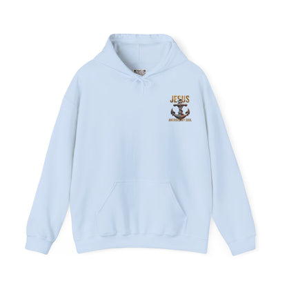 Jesus Anchors My Soul Hoodie — Christian Anchor Hoodie, Faith-Inspired Pullover, Hebrews Hope Apparel, Unisex Religious Sweatshirt