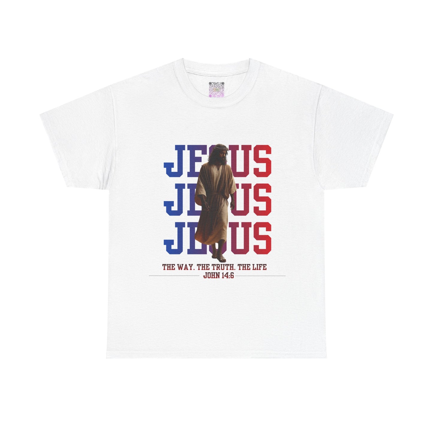 Jesus Patriotic Graphic Tee — “The Way, The Truth, The Life” John 14:6 Shirt, Christian American Flag T-Shirt, Faith & Freedom Apparel, Unisex Inspirational Tee
