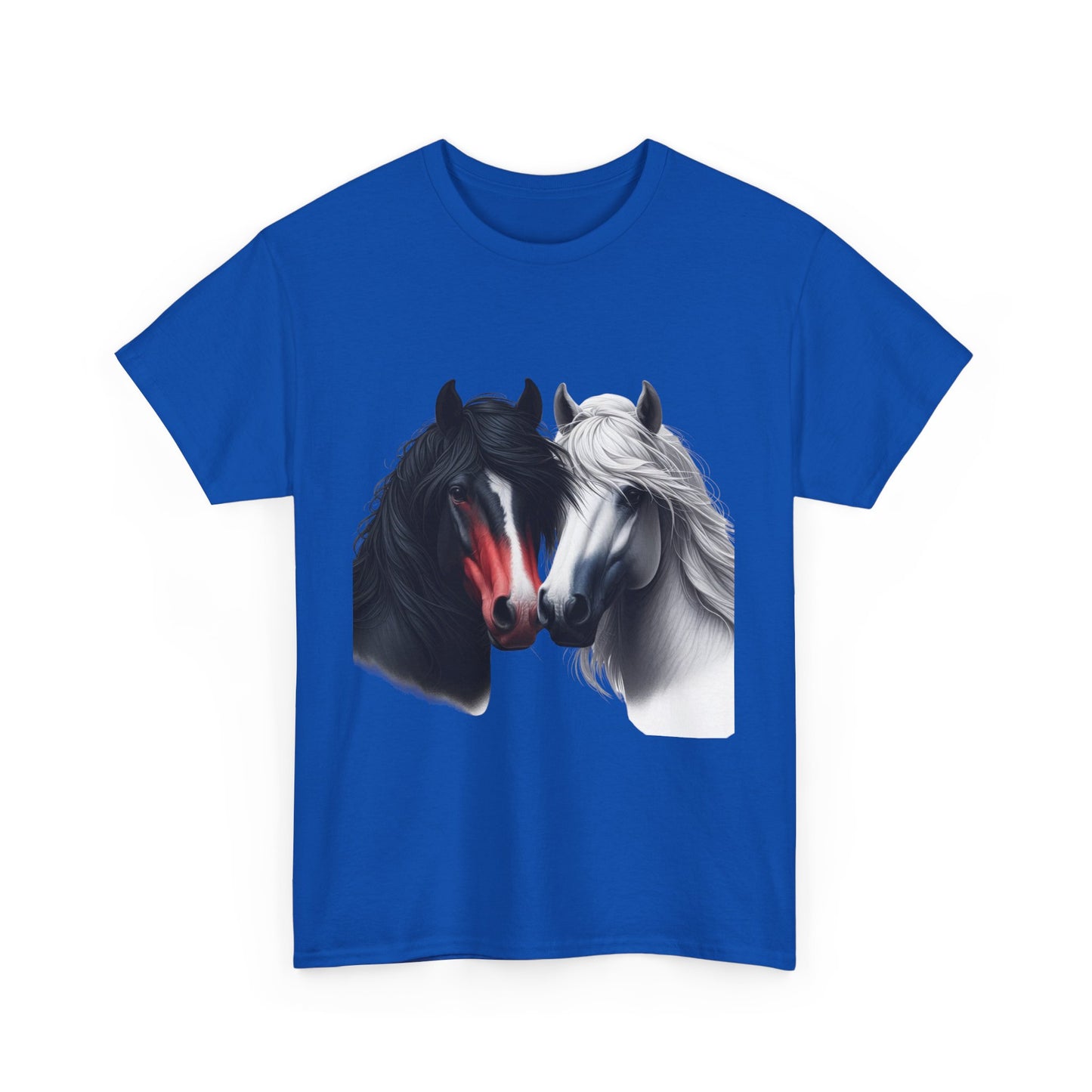 Black and White Horse Graphic Tee, Unisex T-Shirt, Equestrian Gift, Casual Wear, Horse Lover Apparel, Horse-Themed T-Shirt