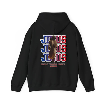 Jesus Hoodie — “The Way, The Truth, The Life” John 14:6 Christian Pullover, Faith Hoodie, Inspirational Bible Verse Sweatshirt, Unisex Religious Apparel