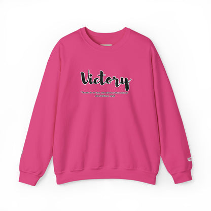 Victory Sweatshirt – “Thanks Be to God, Who Gives Us the Victory” Christian Crewneck, Inspirational Faith-Based Pullover, Cozy Unisex Apparel, Motivational Gift for Believers