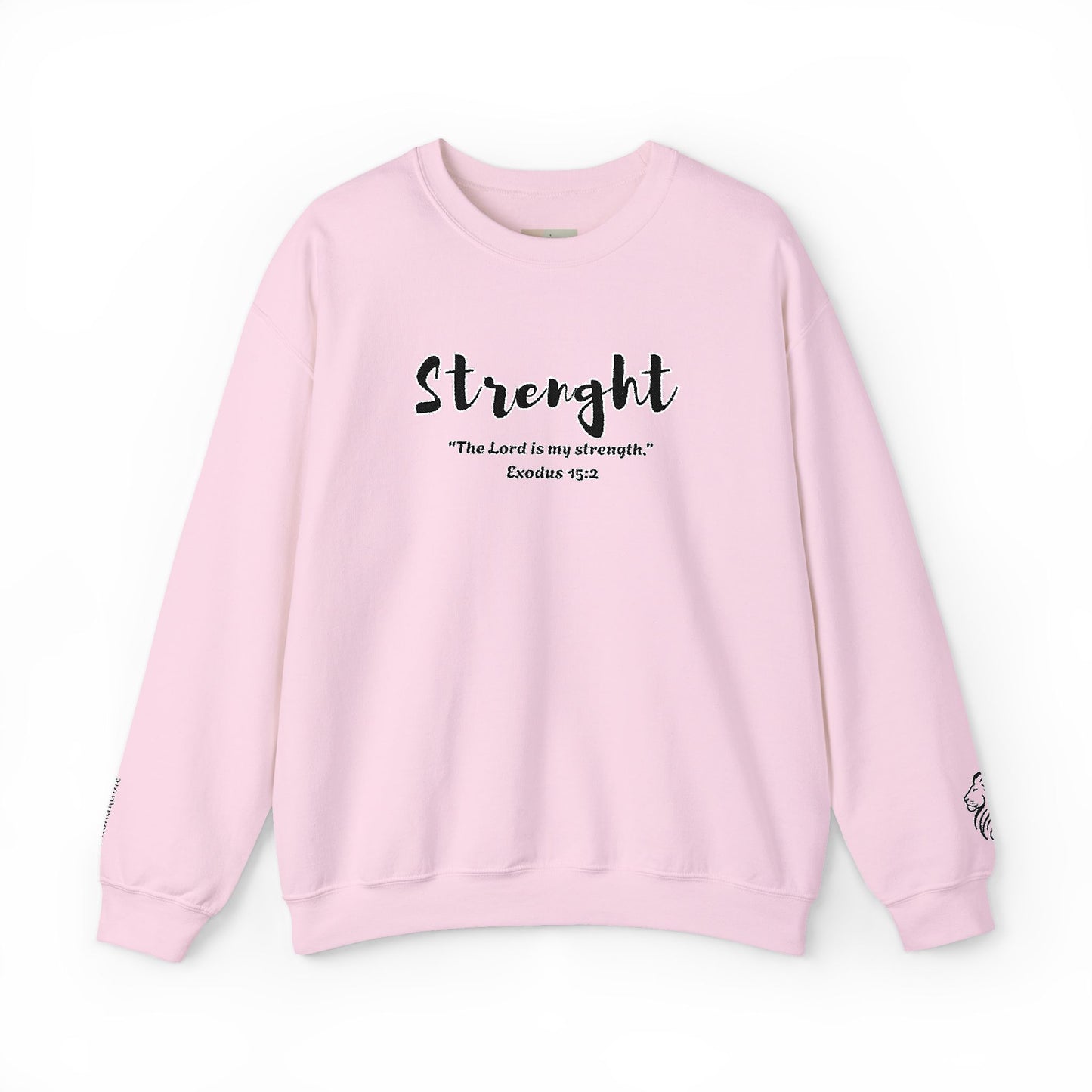 Strength Sweatshirt – The Lord Is My Strength Crewneck, Inspirational Christian Pullover, Faith-Based Unisex Apparel, Motivational Gift for Believers