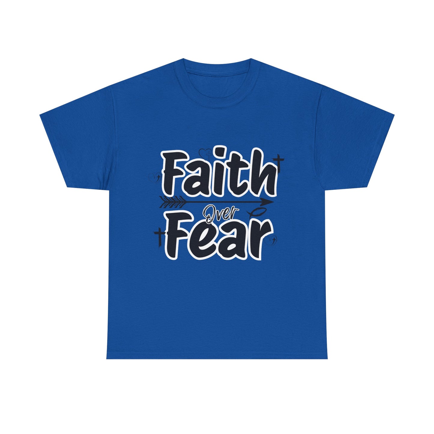 Faith Over Fear Unisex Heavy Cotton Tee, Inspirational T-Shirt, Motivational Apparel, Christian Gift, Everyday Wear, Faith-Based Fashion