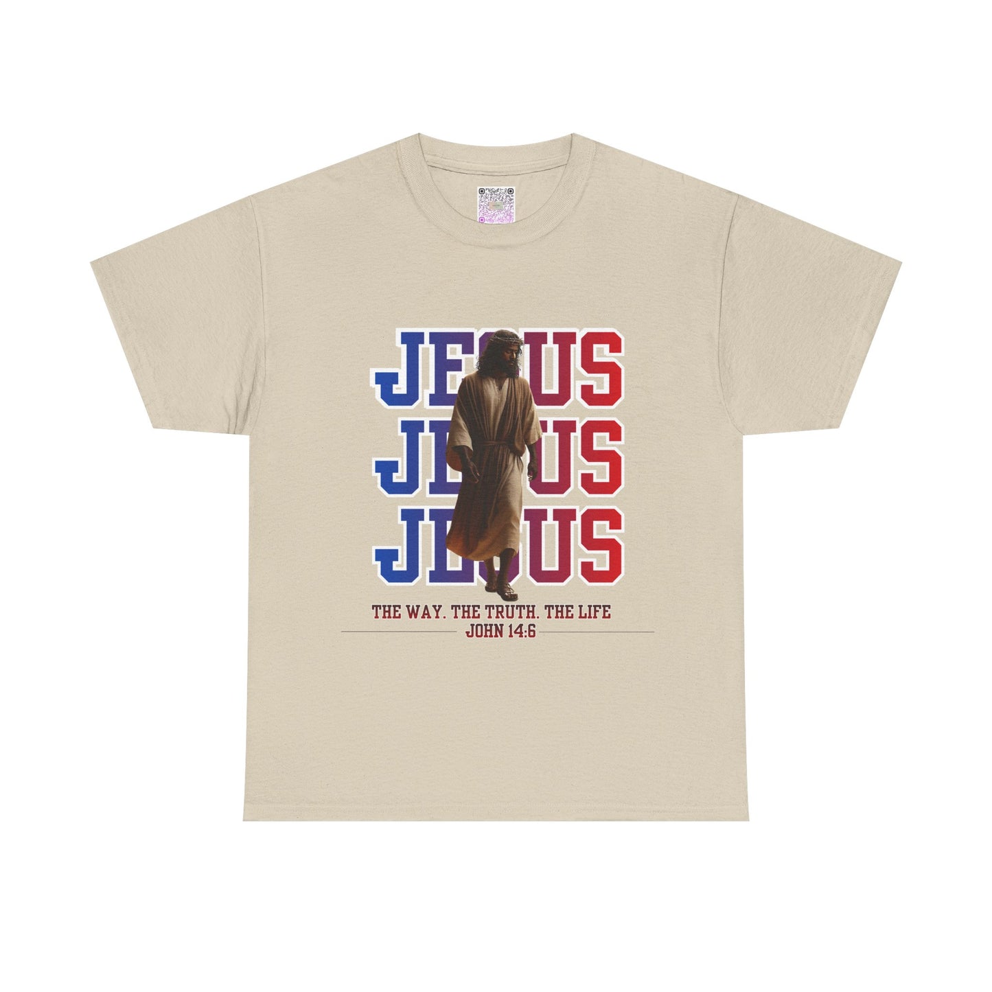 Jesus Patriotic Graphic Tee — “The Way, The Truth, The Life” John 14:6 Shirt, Christian American Flag T-Shirt, Faith & Freedom Apparel, Unisex Inspirational Tee