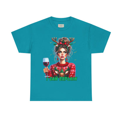 Festive Christmas Tee, I Can Explain Seasonal Top, Holiday Apparel, Unisex Holiday Shirt, Funny Christmas Outfit