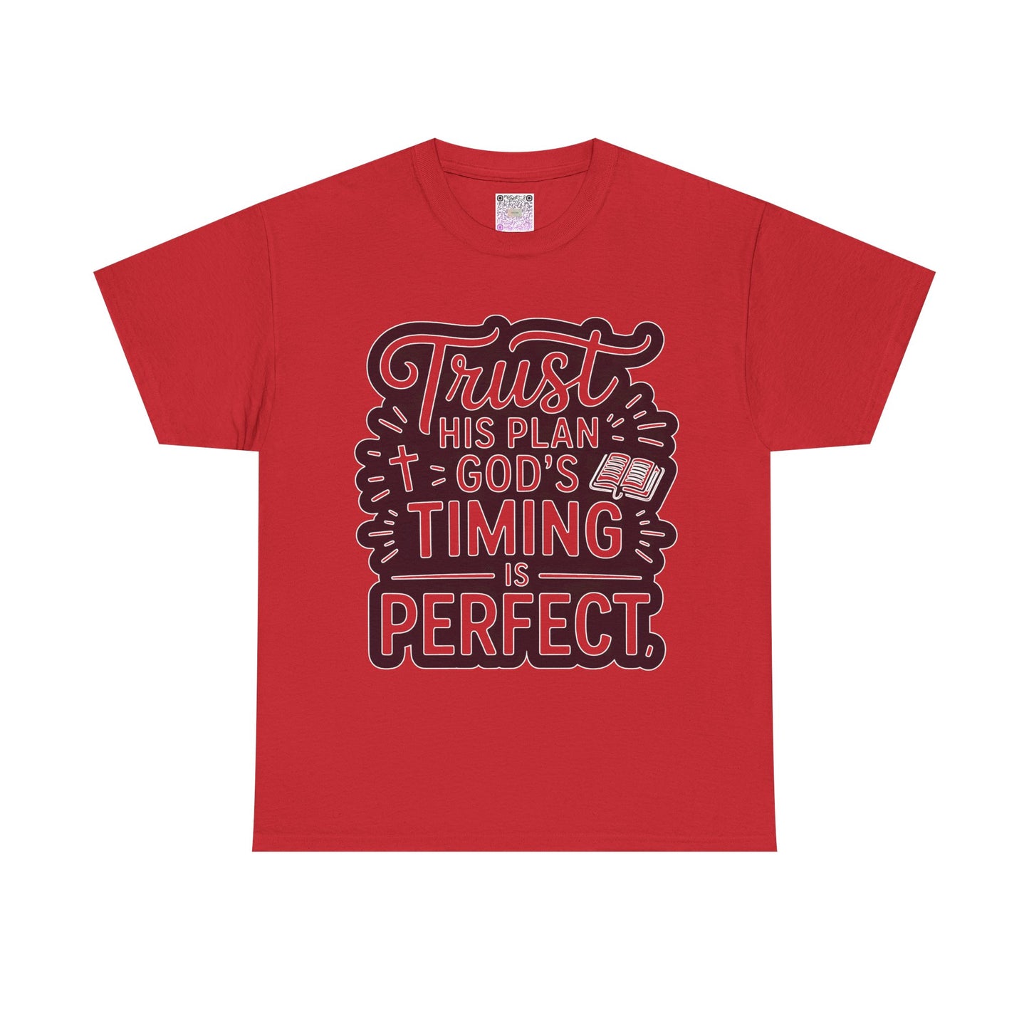 Trust His Plan T-Shirt – “God’s Timing Is Perfect” Unisex Christian Tee, Inspirational Faith Shirt, Motivational Bible Quote Apparel