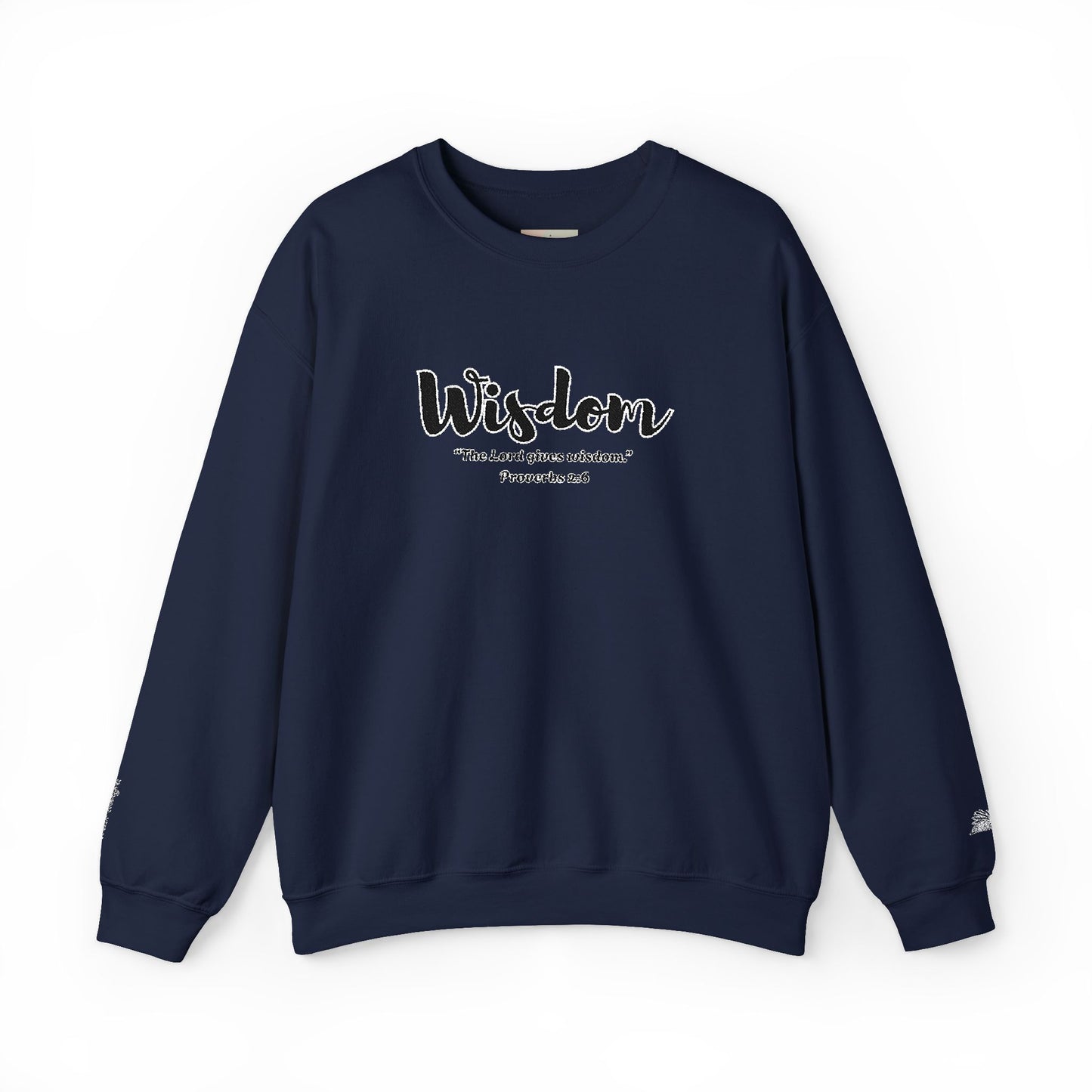 Wisdom Sweatshirt – “The Lord Gives Wisdom” Christian Crewneck, Inspirational Faith-Based Pullover, Cozy Unisex Apparel, Encouraging Gift for Believers