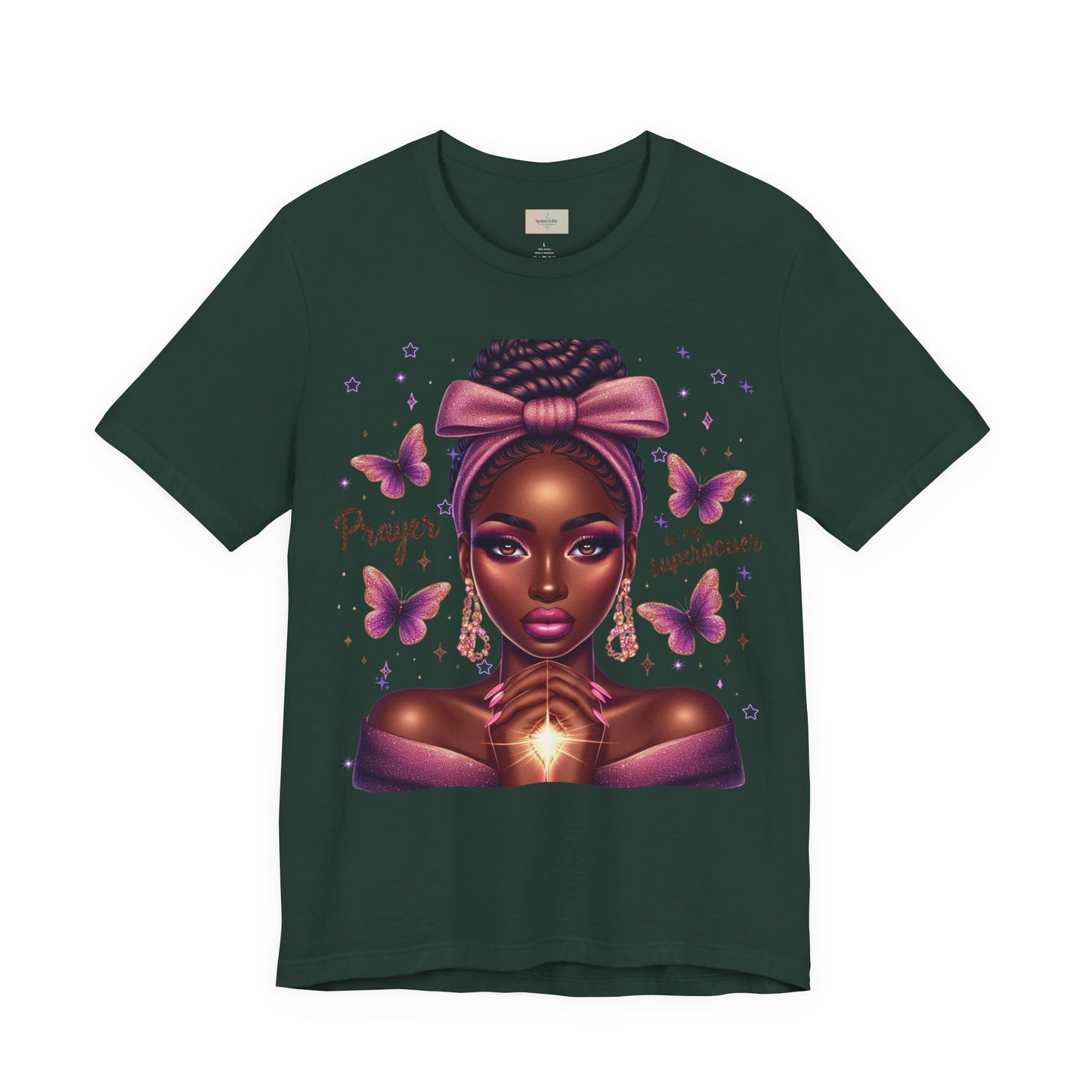Prayer Is My Superpower Tee — Empowering Black Woman Graphic T-Shirt