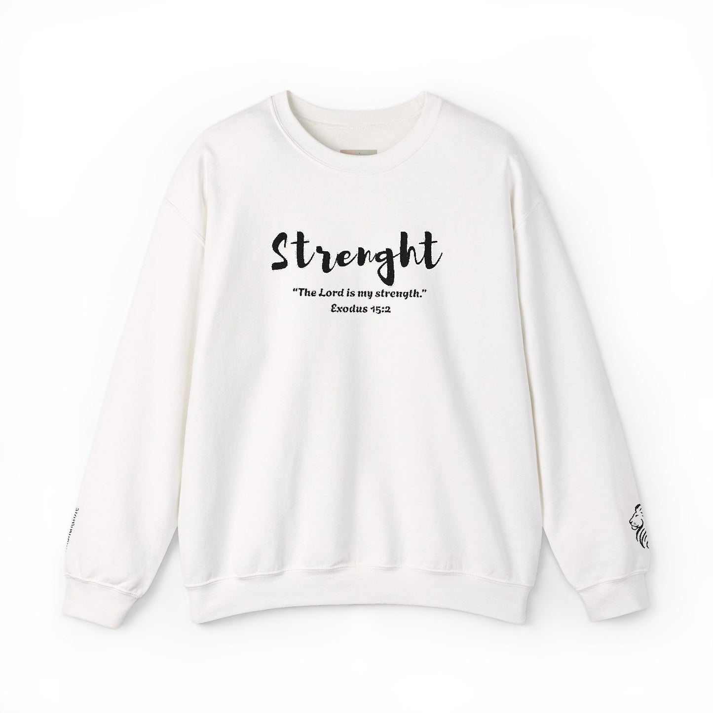 Strength Sweatshirt – The Lord Is My Strength Crewneck, Inspirational Christian Pullover, Faith-Based Unisex Apparel, Motivational Gift for Believers