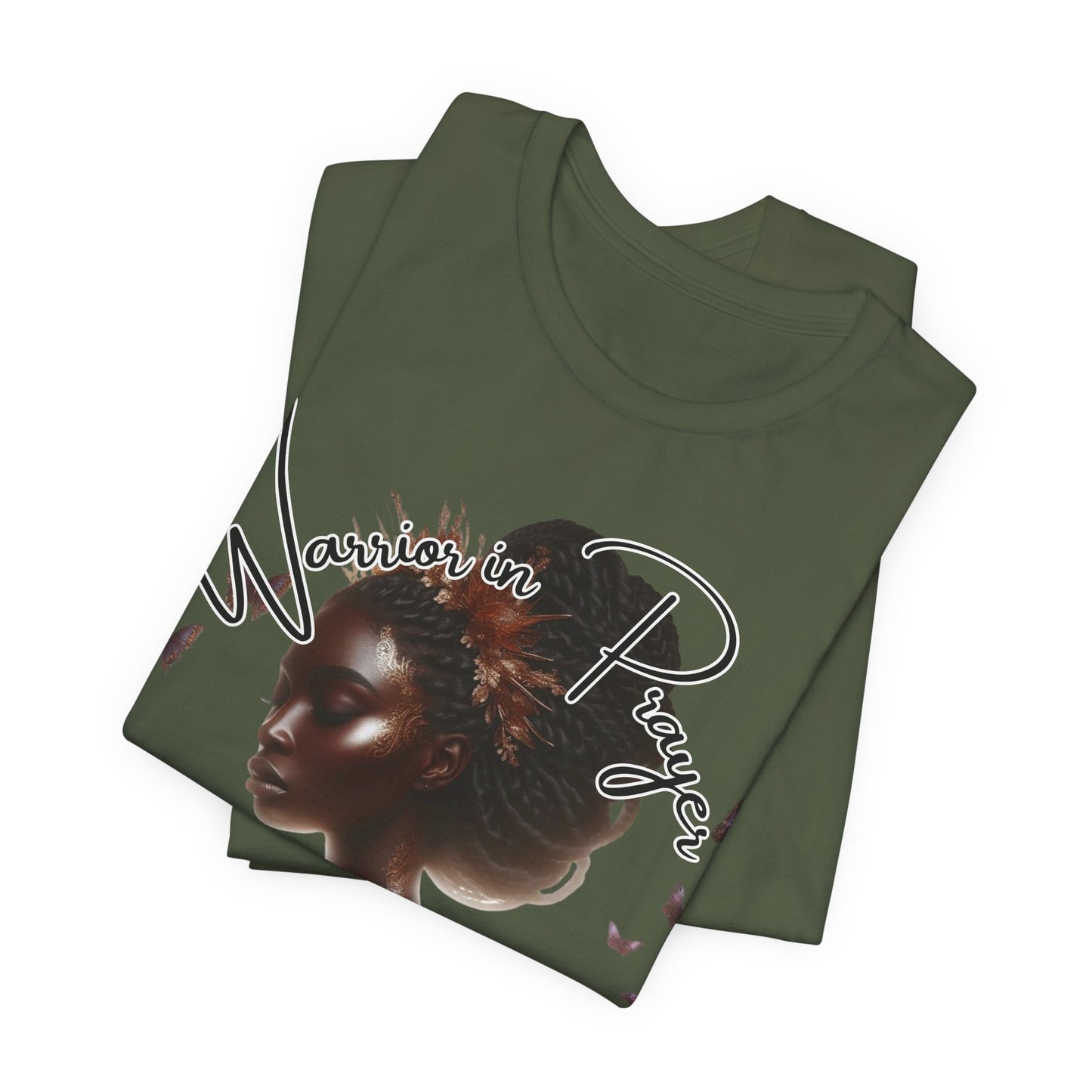 Giant in Spirit T-Shirt – “Warriors in Prayer” Inspirational Women’s Faith Graphic Tee, Christian Apparel, Motivational Prayer Shirt