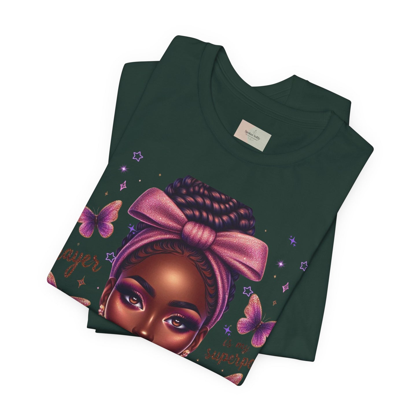 Prayer Is My Superpower Tee — Empowering Black Woman Graphic T-Shirt