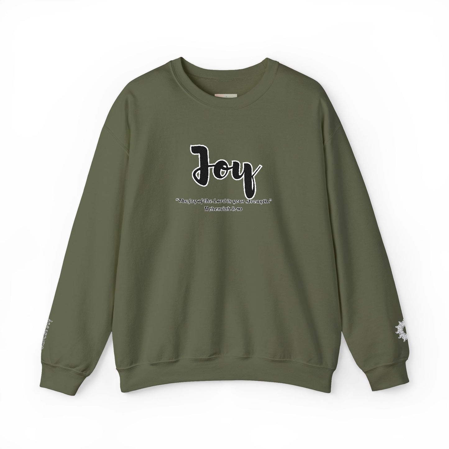 Joy Sweatshirt – “The Joy of the Lord Is Your Strength” Christian Crewneck, Inspirational Faith-Based Pullover, Cozy Unisex Apparel, Uplifting Gift for Believers