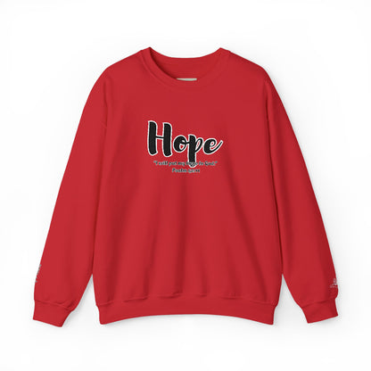 Hopeful Inspirational Crewneck Sweatshirt, Cozy Gift for Faith, Daily Motivation, Religious Apparel, Unisex Hope Sweatshirt