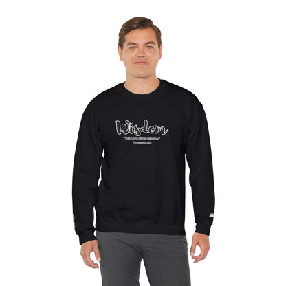 Wisdom Sweatshirt – “The Lord Gives Wisdom” Christian Crewneck, Inspirational Faith-Based Pullover, Cozy Unisex Apparel, Encouraging Gift for Believers