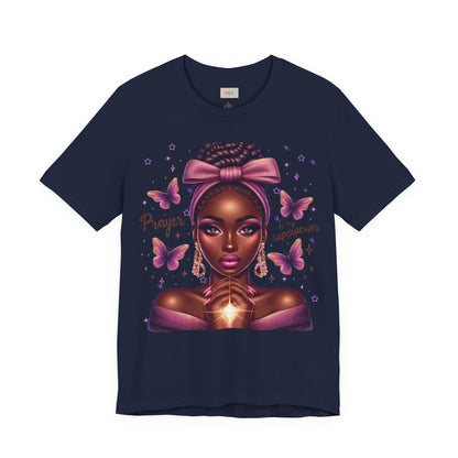 Prayer Is My Superpower Tee — Empowering Black Woman Graphic T-Shirt