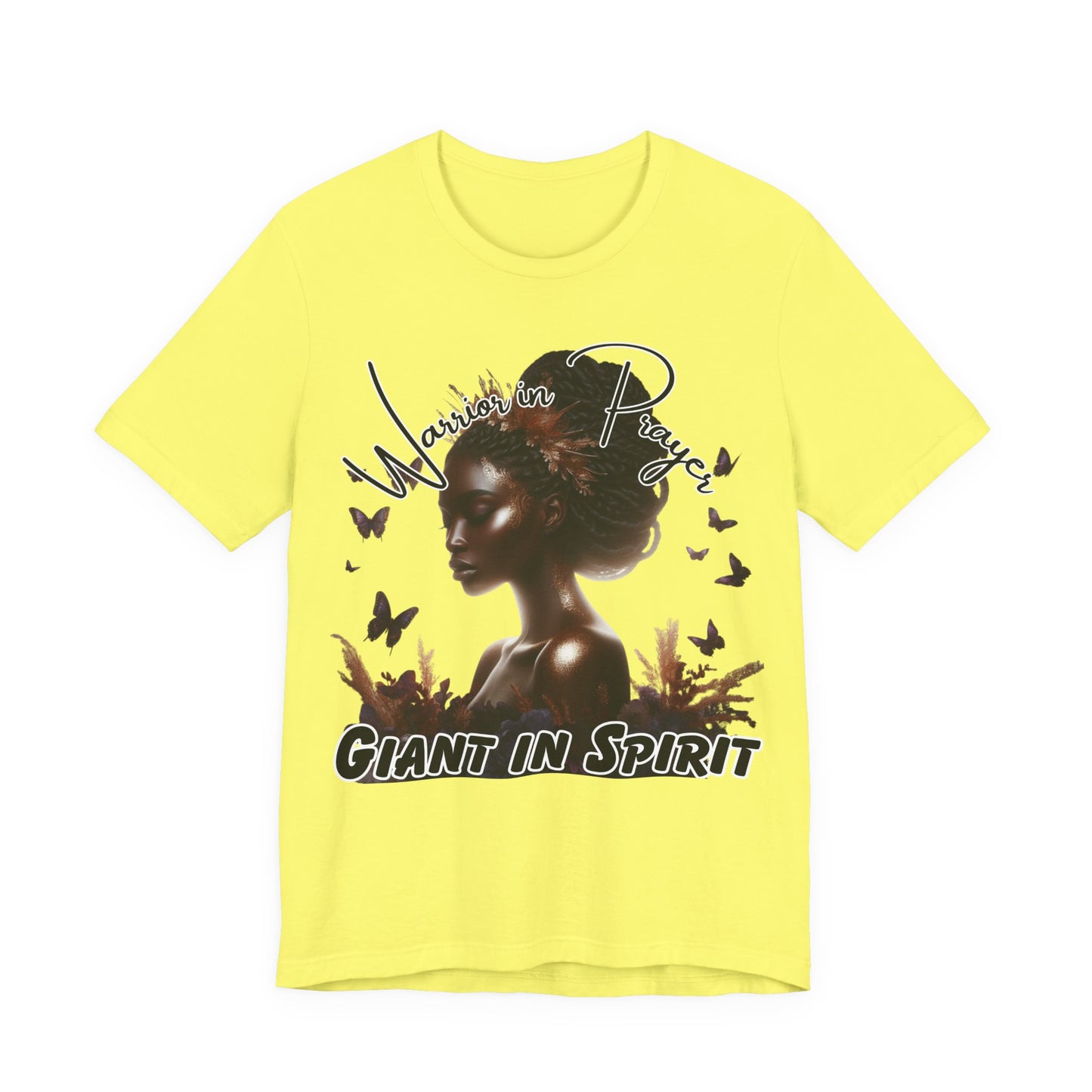 Giant in Spirit T-Shirt – “Warriors in Prayer” Inspirational Women’s Faith Graphic Tee, Christian Apparel, Motivational Prayer Shirt