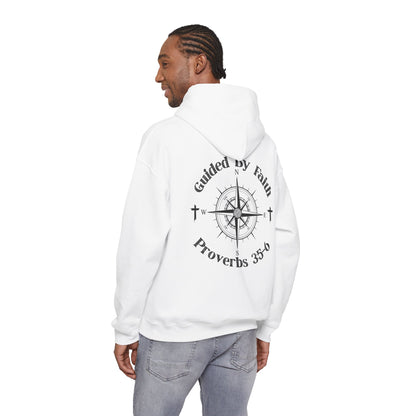 Faith Compass Hoodie – “Guided by Faith” Proverbs 3:5-6 Pullover, Christian Hoodie, Inspirational Scripture Sweatshirt, Unisex Religious Apparel