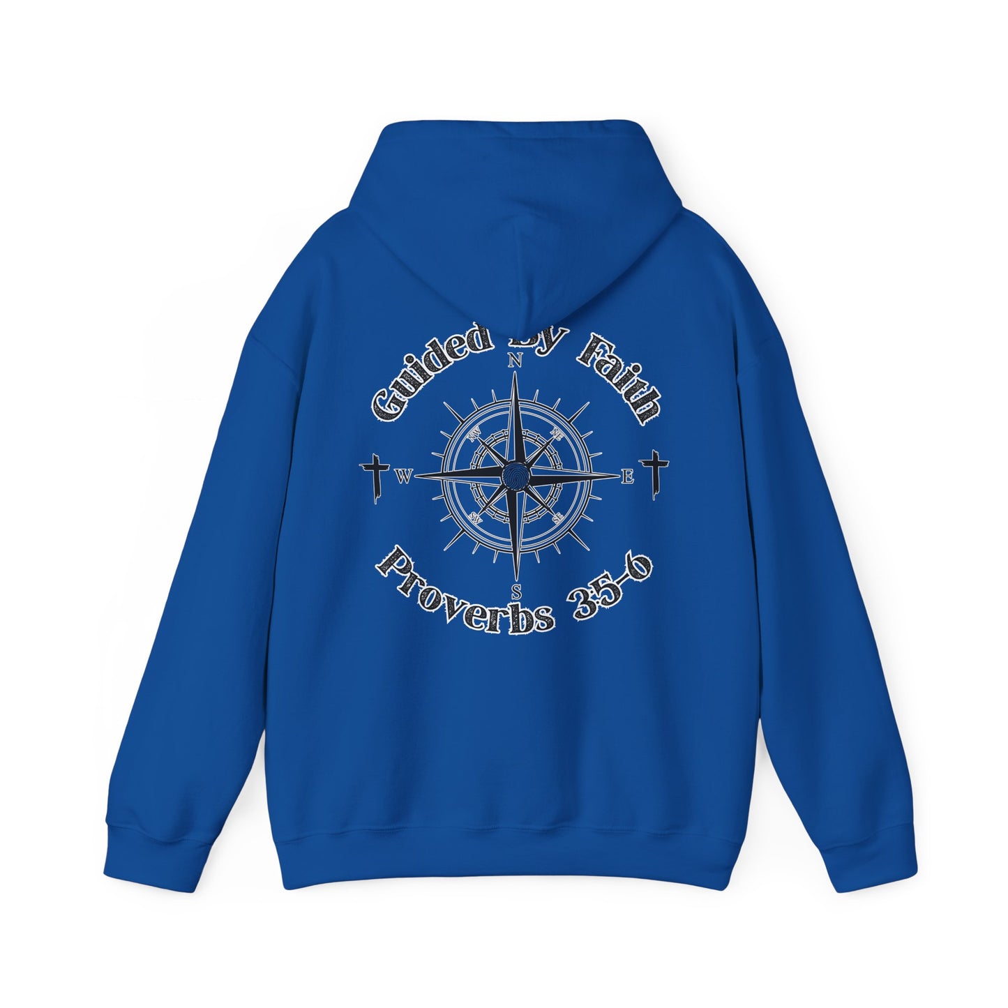 Faith Compass Hoodie – “Guided by Faith” Proverbs 3:5-6 Pullover, Christian Hoodie, Inspirational Scripture Sweatshirt, Unisex Religious Apparel