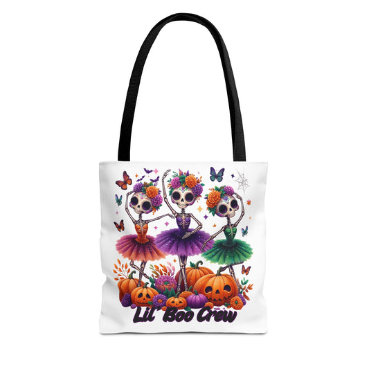 Halloween-Themed Tote Bag, Customizable Lil Boo Crew Halloween Tote, Spooky Gift Idea, Seasonal Shopping Bag, Fall Festival Accessory