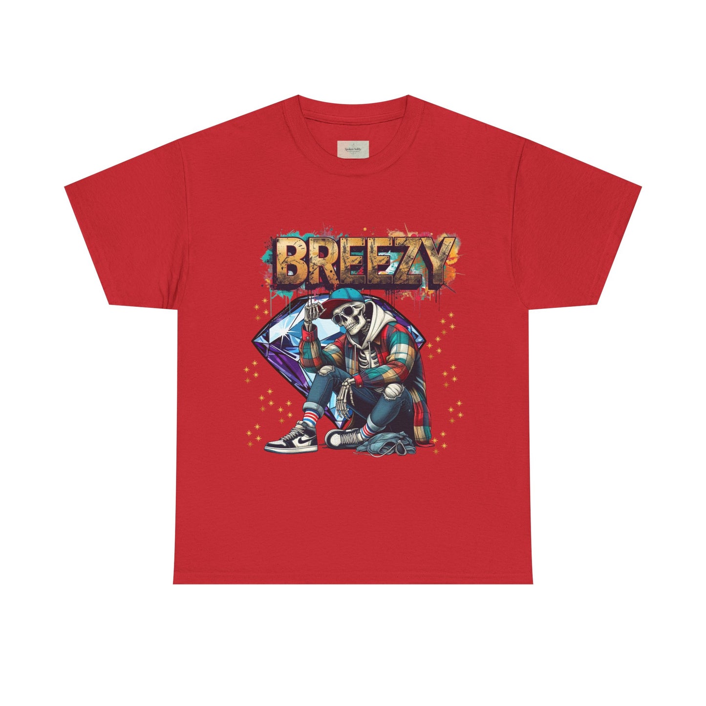 Urban Art Unisex Tee - 'BREEZY' Graphic, Hip-Hop Fashion, Streetwear Style, Casual Attire, Gift for Teens, Festival Outfit