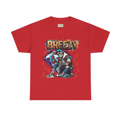 Urban Art Unisex Tee - 'BREEZY' Graphic, Hip-Hop Fashion, Streetwear Style, Casual Attire, Gift for Teens, Festival Outfit