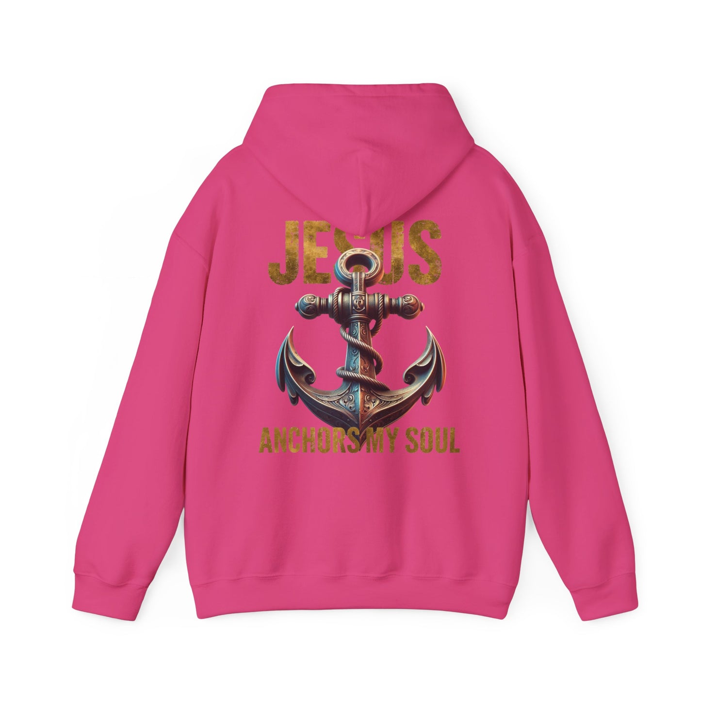 Jesus Anchors My Soul Hoodie — Christian Anchor Hoodie, Faith-Inspired Pullover, Hebrews Hope Apparel, Unisex Religious Sweatshirt