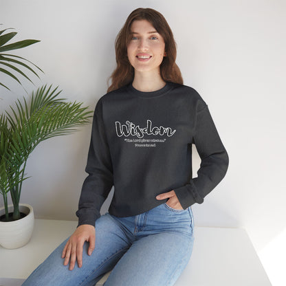 Wisdom Sweatshirt – “The Lord Gives Wisdom” Christian Crewneck, Inspirational Faith-Based Pullover, Cozy Unisex Apparel, Encouraging Gift for Believers