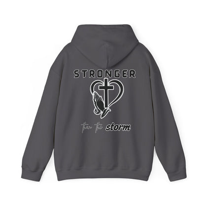 Stronger Than the Storm Hoodie – Faith-Inspired Unisex Pullover, Christian Hoodie with Motivational Quote, Spiritual Gift, Everyday Comfort Wear