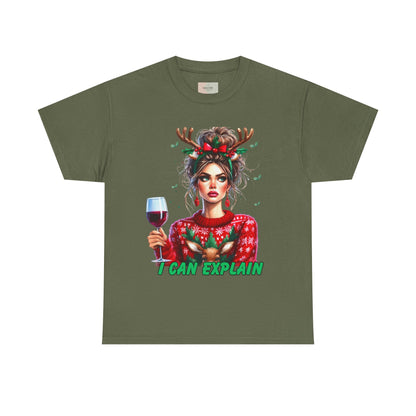 Festive Christmas Tee, I Can Explain Seasonal Top, Holiday Apparel, Unisex Holiday Shirt, Funny Christmas Outfit