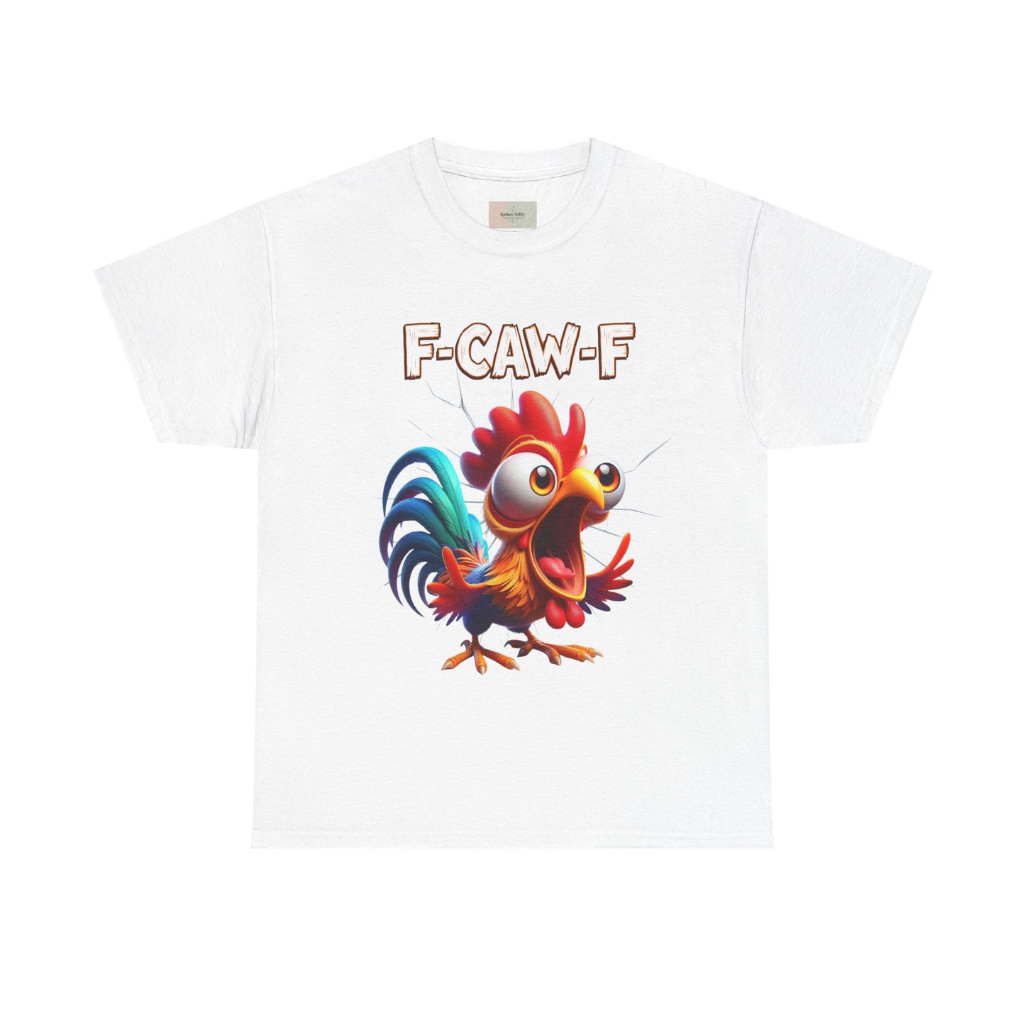 F-Caw-F Funny Chicken Tee, Humorous Graphic T-Shirt, Farm Animal Clothing, Gift for Chicken Lovers, Unisex Cotton Tee