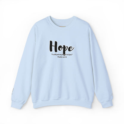 Hopeful Inspirational Crewneck Sweatshirt, Cozy Gift for Faith, Daily Motivation, Religious Apparel, Unisex Hope Sweatshirt