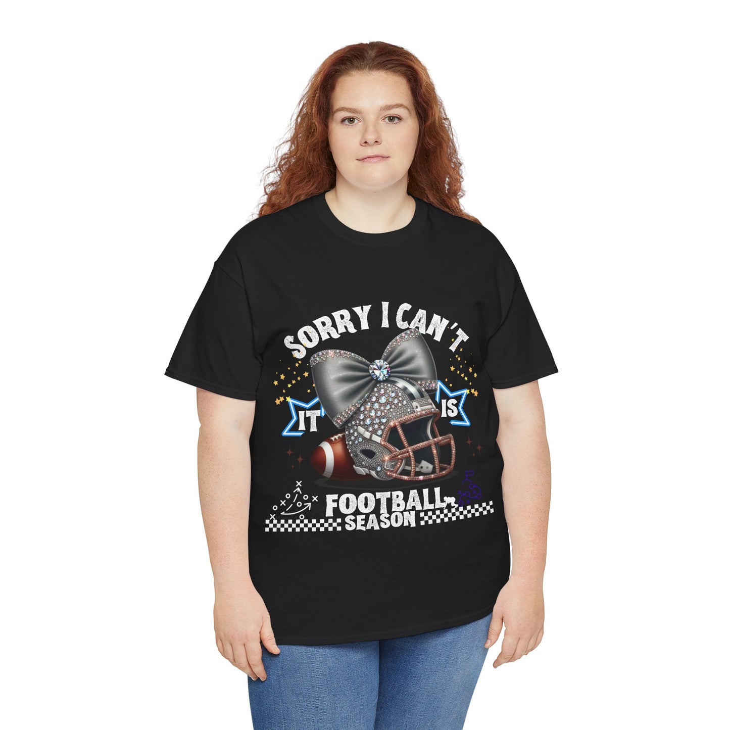 Football Season Bling Tee, Funny Football T-Shirt, Fall Sports Shirt, Unisex Graphic Tee, Gift for Sports Fans