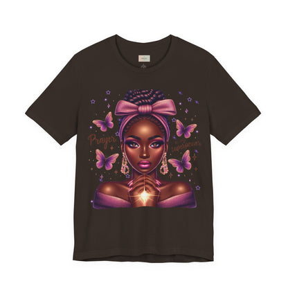 Prayer Is My Superpower Tee — Empowering Black Woman Graphic T-Shirt