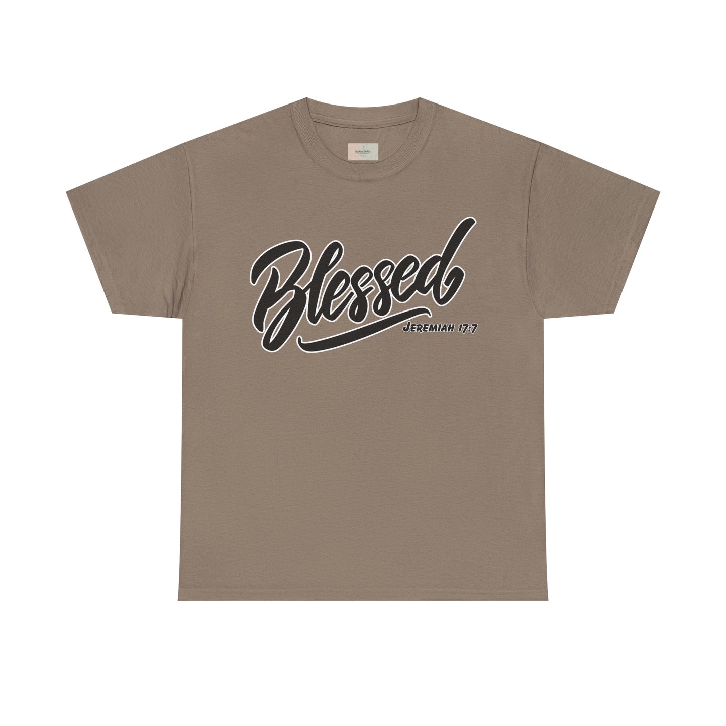 Blessed Script T-Shirt — Minimalist Christian Faith Tee