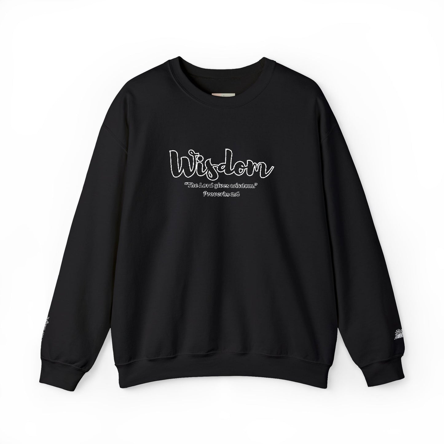 Wisdom Sweatshirt – “The Lord Gives Wisdom” Christian Crewneck, Inspirational Faith-Based Pullover, Cozy Unisex Apparel, Encouraging Gift for Believers
