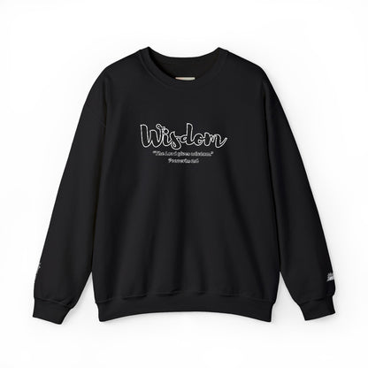 Wisdom Sweatshirt – “The Lord Gives Wisdom” Christian Crewneck, Inspirational Faith-Based Pullover, Cozy Unisex Apparel, Encouraging Gift for Believers