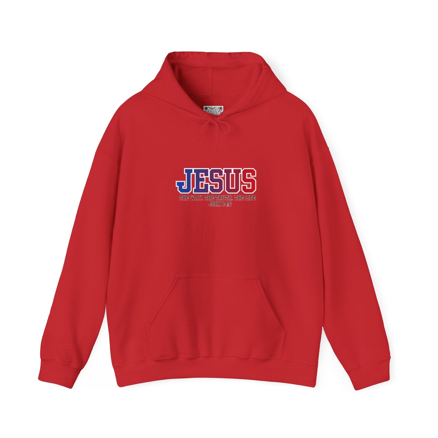 Jesus Hoodie — “The Way, The Truth, The Life” John 14:6 Christian Pullover, Faith Hoodie, Inspirational Bible Verse Sweatshirt, Unisex Religious Apparel