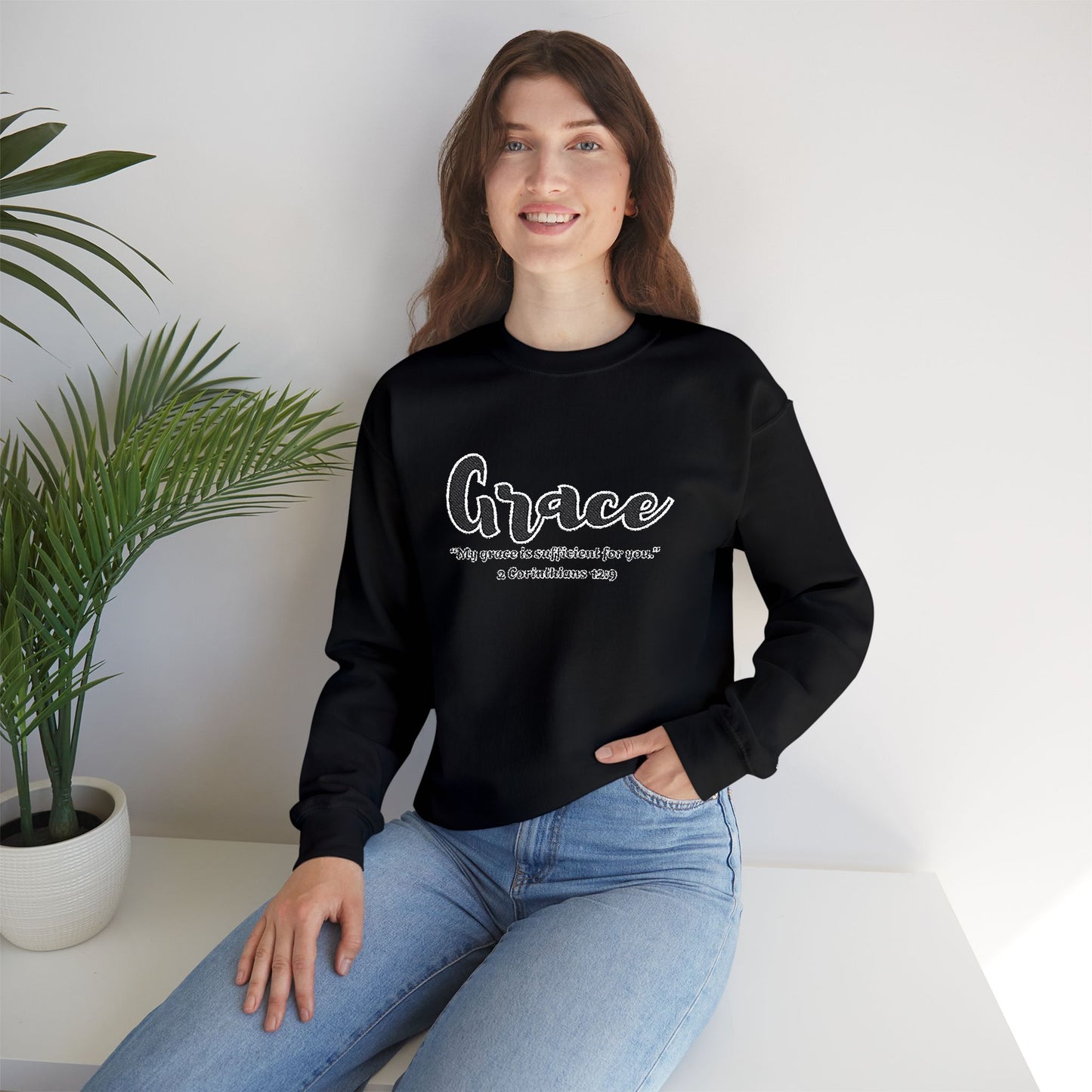 My Grace Is Sufficient Sweatshirt – Christian Crewneck, Faith-Inspired Unisex Pullover, Encouraging Gift