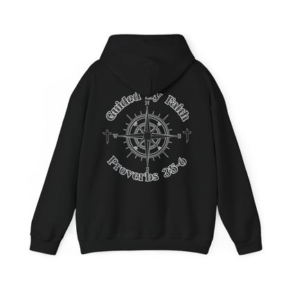 Faith Compass Hoodie – “Guided by Faith” Proverbs 3:5-6 Pullover, Christian Hoodie, Inspirational Scripture Sweatshirt, Unisex Religious Apparel