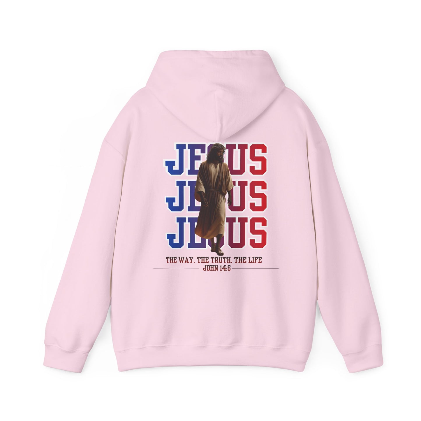 Jesus Hoodie — “The Way, The Truth, The Life” John 14:6 Christian Pullover, Faith Hoodie, Inspirational Bible Verse Sweatshirt, Unisex Religious Apparel