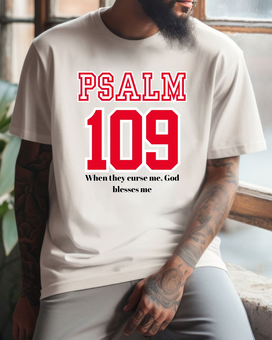 Inspirational Psalm 109 T-Shirt, Faith Tee, Religious Apparel, Unisex Graphic Tee, Christian Gift, Spiritual Wear, Bible Verse Clothing