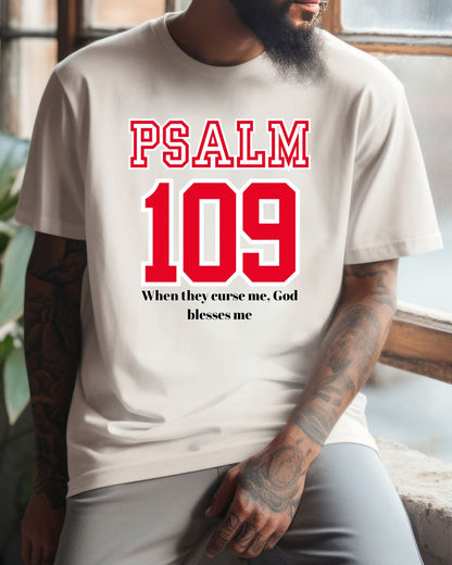 Inspirational Psalm 109 T-Shirt, Faith Tee, Religious Apparel, Unisex Graphic Tee, Christian Gift, Spiritual Wear, Bible Verse Clothing