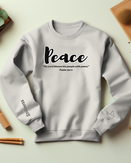 Peaceful Psalm Sweatshirt – Christian Crewneck for Spiritual Growth, Faith-Inspired Unisex Pullover, Cozy Inspirational Apparel, Gift for Believers