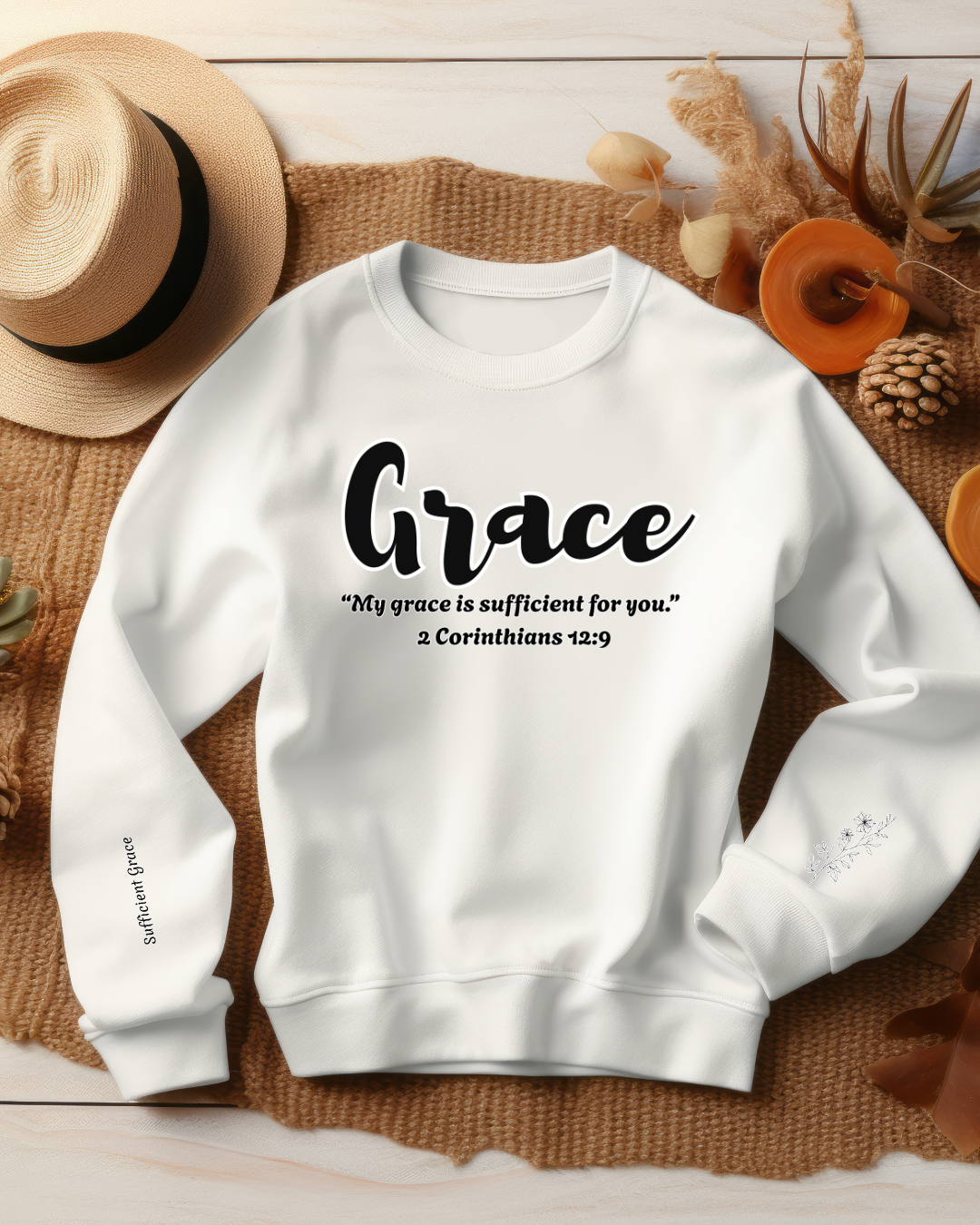 My Grace Is Sufficient Sweatshirt – Christian Crewneck, Faith-Inspired Unisex Pullover, Encouraging Gift