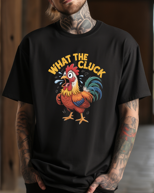 Funny Rooster 'What The Cluck' T-Shirt — Novelty Farm Animal Tee