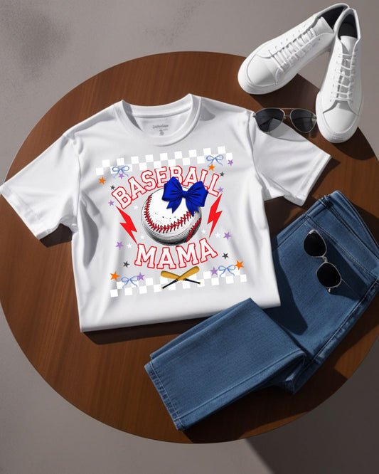 Baseball Mama Tee - Perfect for Sports Moms, Birthday Gift, Game Day Top, Summer Style, Casual Wear, Team Spirit